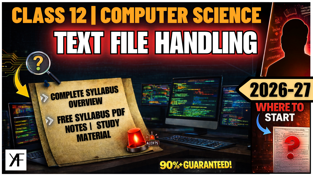 Class 12 CS 083 | Text File Handling | Youth AF